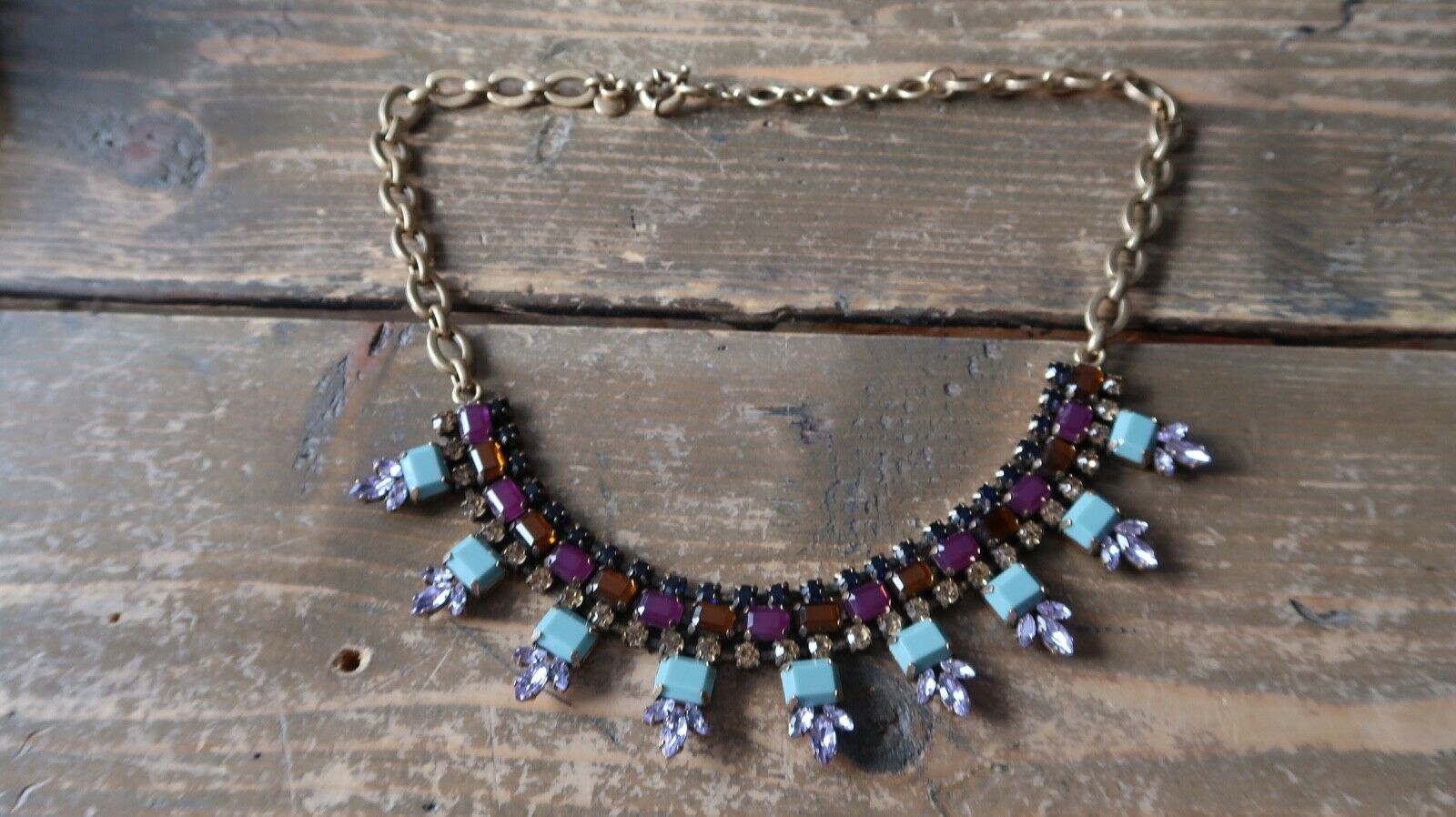 J Crew Rhinestone Statement Necklace 