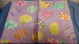 Flannel Back Vinyl Tablecloth 52" X 70" (4-6 Ppl), Colorful Eggs By Ap - $15.83