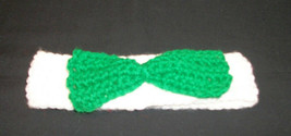 Brand New Handmade Crocheted Green Dog Bow Tie Fancy Cute Dapper Collar MEDIUM - $10.49