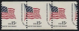1618C Misperf Error / EFO Strip of 3 "Flag" Mint NH - $8.69