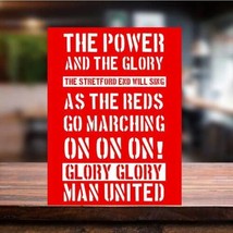 Man United chant Metal Sign Plaque Pub Bar man cave beer garden shed gif... - $4.58