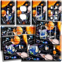 SOLAR SYSTEM SPACE ORBIT PLANETS STARS MOON LIGHT SWITCH OUTLET PLATE RO... - $10.22+