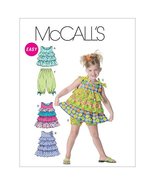 McCall&#39;s Patterns M6270 Toddlers&#39;/Children&#39;s Tops, Dresses, Shorts and C... - $7.43