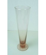 Vintage Pink Depression Footed Pilsner glass or vase  9 1/2&quot; Tall - $18.69
