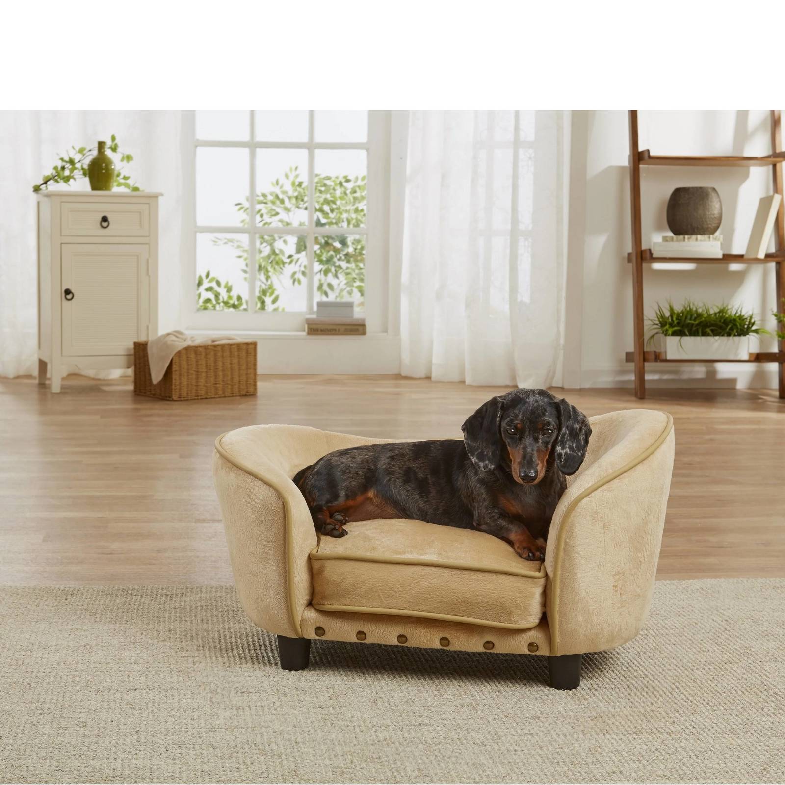 Gold Dog Sofa Bed Pet Cat Luxury Small Sleeping Couch Seat Storage