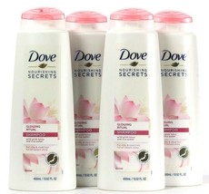 4 Dove Nourishing Secrets 13.52 Oz Glowing Ritual Pink Lotus Rice Water Shampoo - $41.99