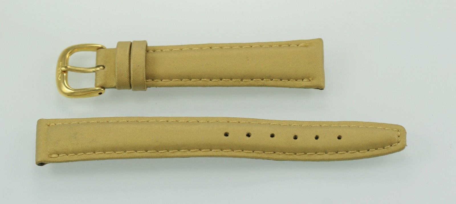 Fossil Unisex Stainless Steel Gold Fabric w/Leather Replacement Watch Band 16mm Watch Bands