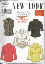 New Look 6952 Women Misses Blouses Shirts Tops Fitted Sizes 8 10 12 14 16 18  - $14.00