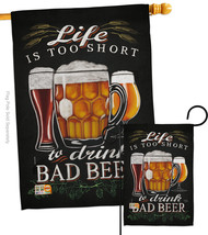 Drink Bad Beer - Impressions Decorative Flags Set S117050-BO - $57.97