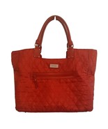 Orange Quilted Ellen Tracy Tote Bag Satchel Carry On Travel Case Weekender - $30.84