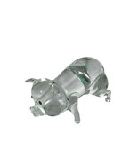 Unbranded Clear Art Glass Pig Piggy Piglet Paperweight Miniature 2.25&quot; F... - $18.81