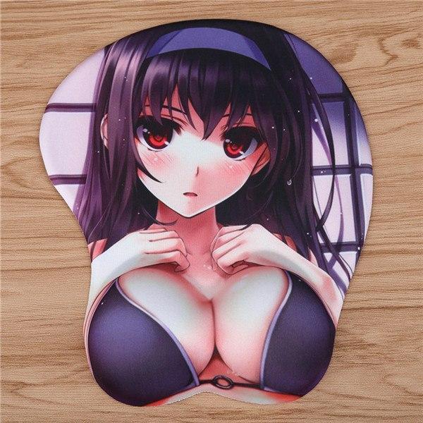 Kawaii Anime 3d Mouse Pad Wrist Rest Soft Silica Gel Breast Sexy Hip Office Mouse Pads Mats 5906