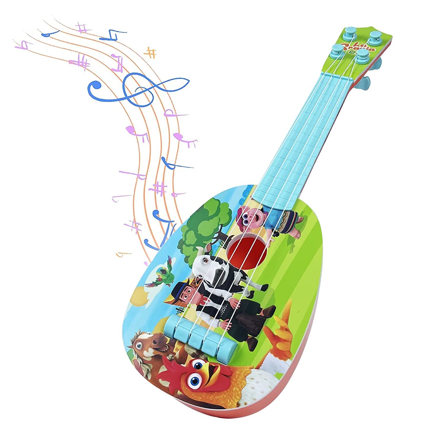 La Granja de Zenon Mini Ukulele Toys 15in' Children Educations Zenon's Guitar Fa