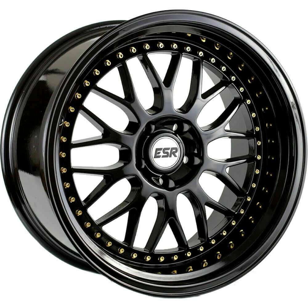 18x9 5 ESR SR01 SR1 5x120 Custom 22 Gloss Black Wheels Rims Set 4 18x9-5-esr-sr01-sr1-5x120-custom-22-gloss-black-wheels-rims-set-4