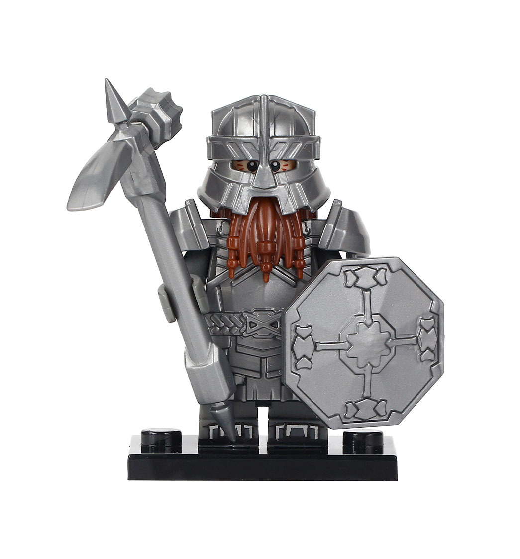 1pcs LOTR Erebor Royal Guards Dwarf Warrior Custom Minifigure Toys