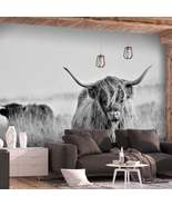 Tiptophomedecor Animal Wallpaper Wall Mural - Highland Cattle - $59.99+