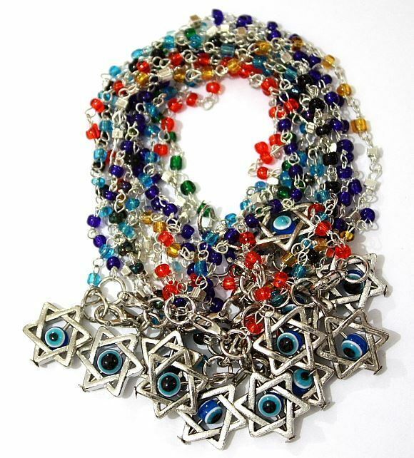 Israel Jewish Judaica Jewelry LUCKY EYE Star of David Beaded spiritual Bracelets
