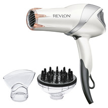 Infrared Tourmaline Ionic Hair Dryers, White with Concentrator and Diffuser - $43.67