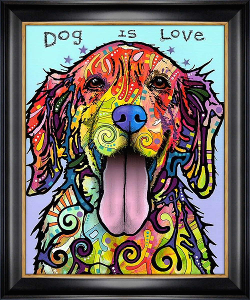 Primary image for "Dog is Love" Textured Giclee Print by Dean Russo