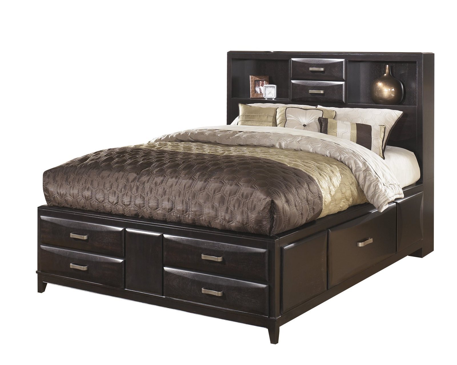 Ashley Kira Queen Storage Bed - Black - Beds & Bed Frames