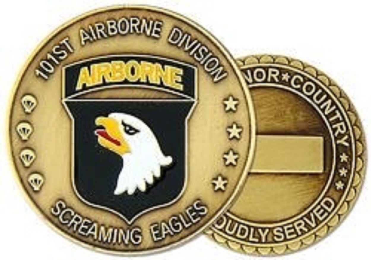 ARMY 101ST AIRBORNE SCREAMING EAGLES CHALLENGE COIN Challenge Coins