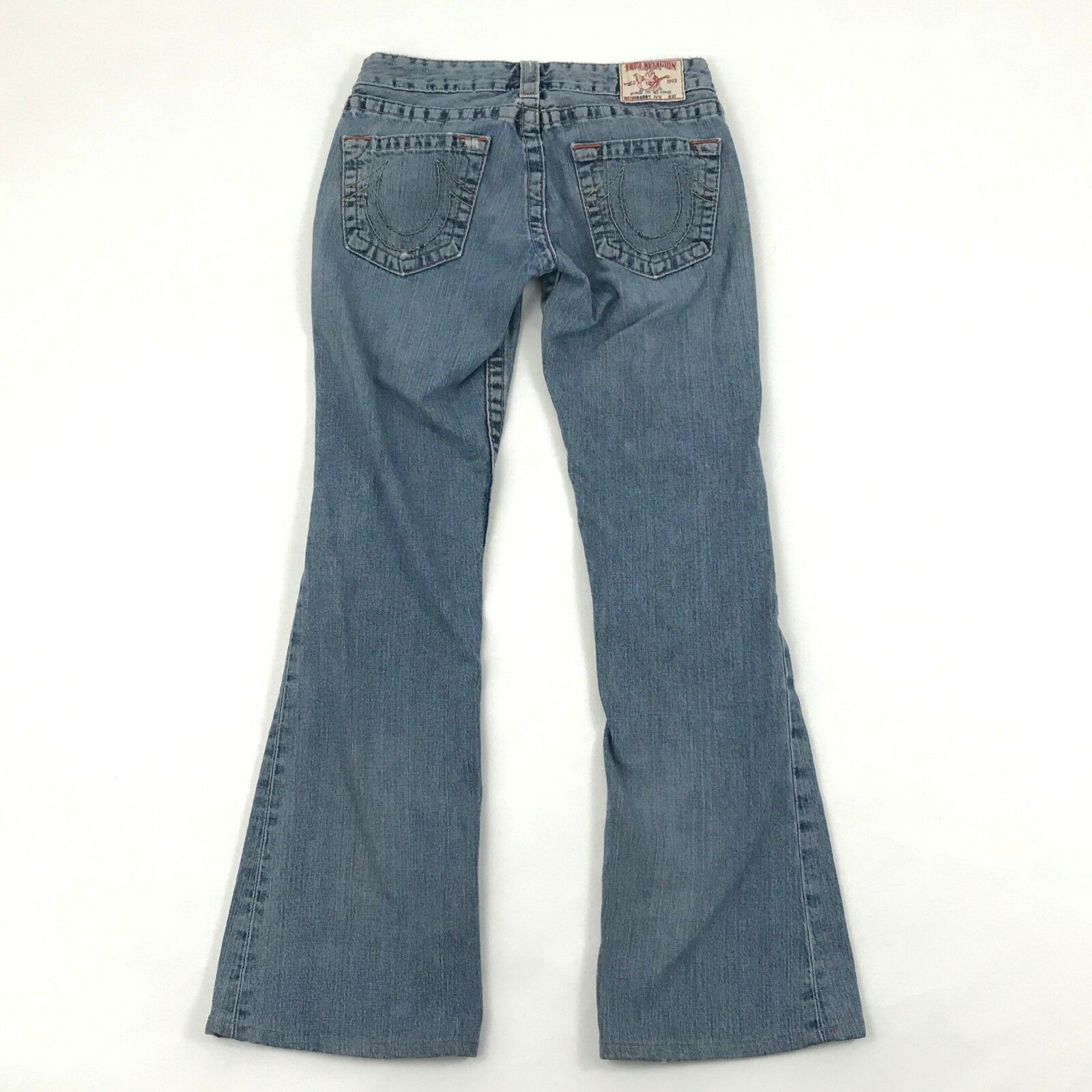 VINTAGE True Religion Bobby Jeans Low Rise Flare Distressed Women Size ...