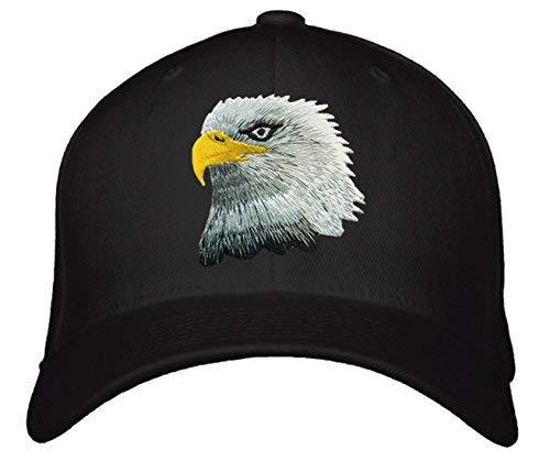 USA American Bald Eagle Hat - Adjustable Snapback Style (Black) - Hats