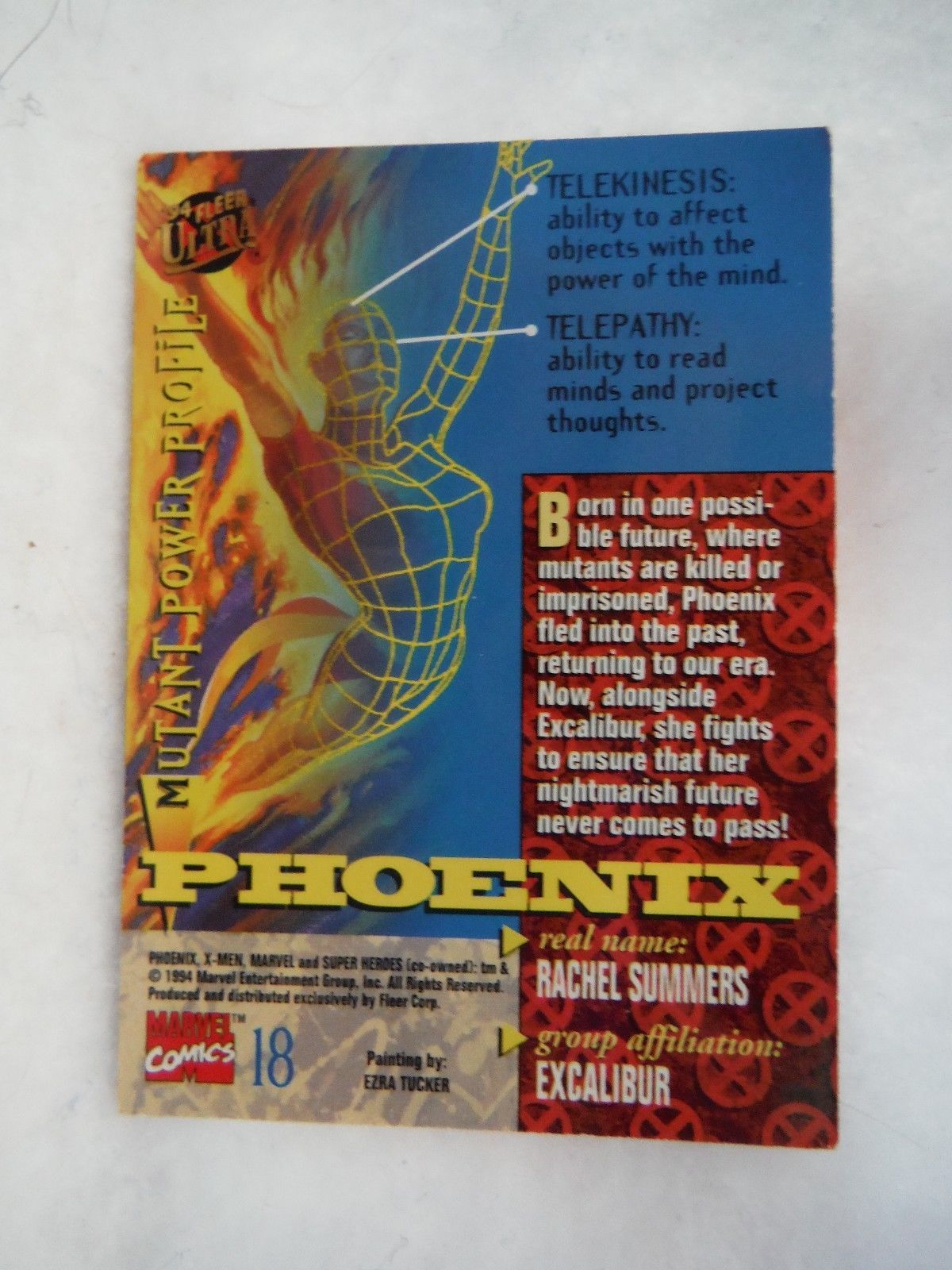 1993 Fleer Ultra X-Men Trading Card # 18 Super Heroes Phoenix - X-Men