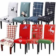 Christmas Removable Stretch Chair Covers Slipcovers Dining Room Stool Seat Cover - $27.72