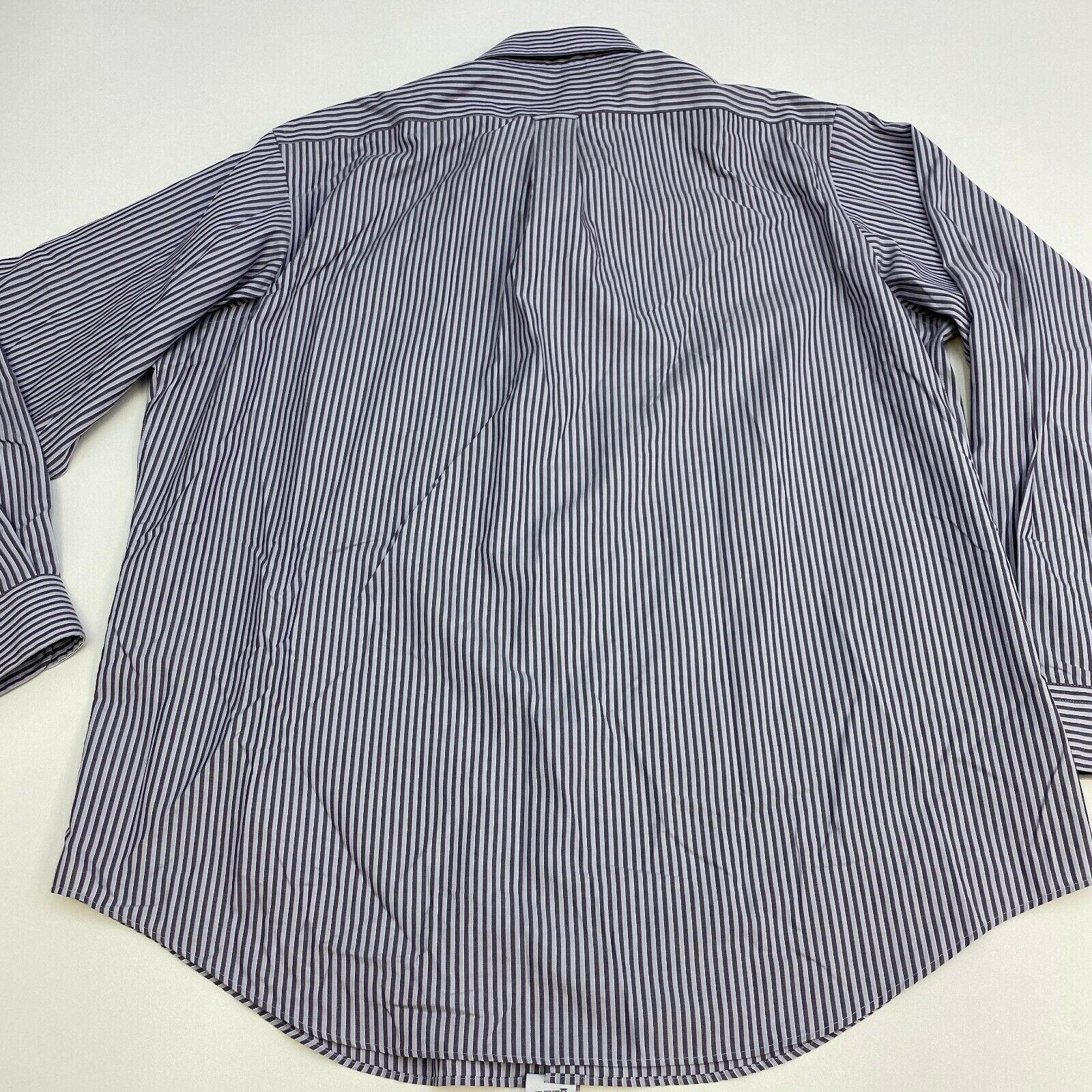 Berkley Jensen Button Up Shirt Mens Large Wrinkle Free Gray Stripe Long ...