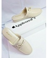 New Appleseed&#39;s Leather Slides Loafers Flats Slip On bow Shoe 8 Apple se... - $29.69