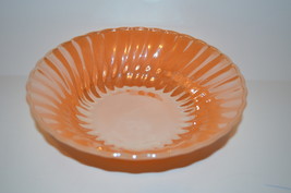 Vintage Fire-King Peach Luster Swirl Serving Bowl   - $22.00