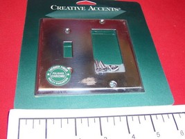 2 Gang Creative Accents Polished Chrome Wall Plate 1Toggle Switch 1 Rocker GFCI  - $10.99