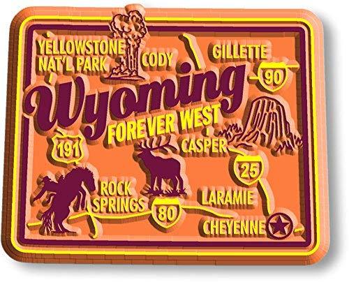Wyoming Premium State Magnet by Classic Magnets, 2.3 x 1.8, Collectible Souven