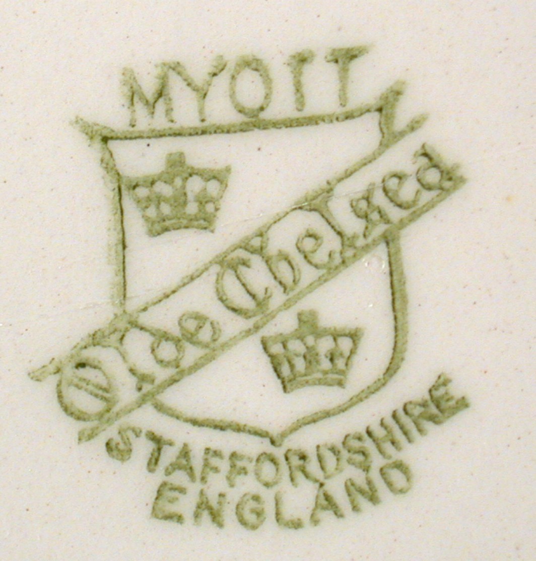 Vintage Myott Olde Chelsea Ming 6171 Staffordshire Yellow Cherry Blossom Bread Plate 8 Diameter