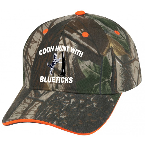 Cap Hat Caps Oak Camo Orange Bluetick Embroidered Coonhound Coon Hunt ...