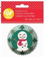 Wilton Christmas Snowman 75 ct Standard Baking Cups Cupcake Liners - $3.85