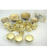 Vintage Drawer Knobs Pulls Shiny Brass Lot of 17 Assorted Sizes 1.25&quot; - 2&quot; - $14.10