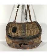 Antique Fishing Creel Tackle Tattered Cabin Lake House Rustic Decor - $241.83
