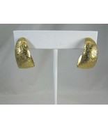 Vintage Goldtone Huggie Pierced Hoop Earrings Gold Tone 50071 - £9.79 GBP
