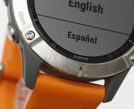 Garmin Fenix 6 Sapphire Multisport GPS Smartwatch Titanium w/ Ember Orange Band image 4