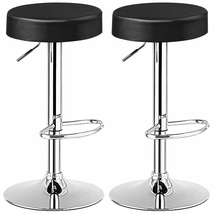 Set of 2 Adjustable Swivel Round Bar Stool  Pub Chair image 14