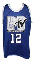 Vlade Divac #12 Rock n'Jock Basketball Jersey Sewn Blue Any Size image 1