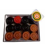 Carrom Board Wood Coins 24-Coins 1-Striker Used in International Carrom ... - $13.40