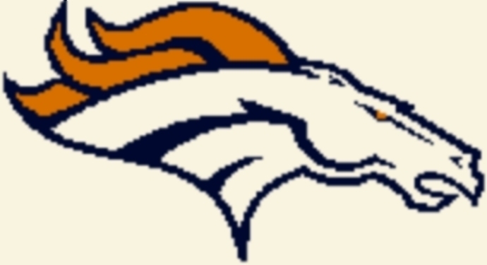 Latch Hook Rug Pattern Chart: DENVER BRONCOS -EMAIL2u