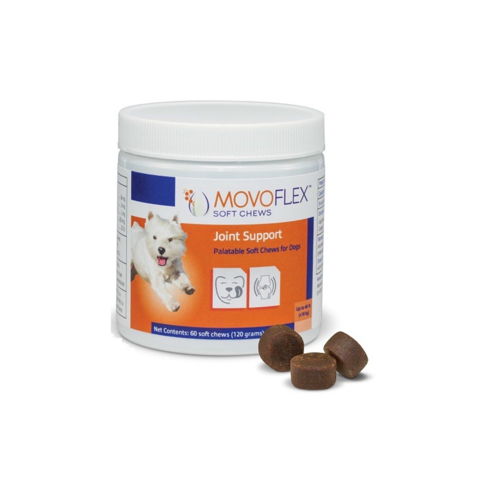 MoVoFlex Soft Chews Joint Support for Small Dogs up to 40 lbs. 60 Soft Chews