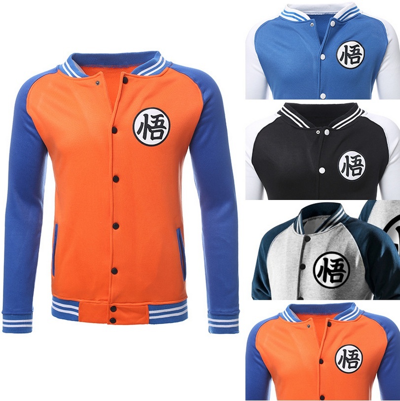 New Mens Womens coat Fashion Dragon Ball Z Goku Kame Symbol Baseball Jacket clot