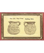 Sterling Mi Comic Jolly Mugs Michigan 1912 Postcard BJs - $6.50