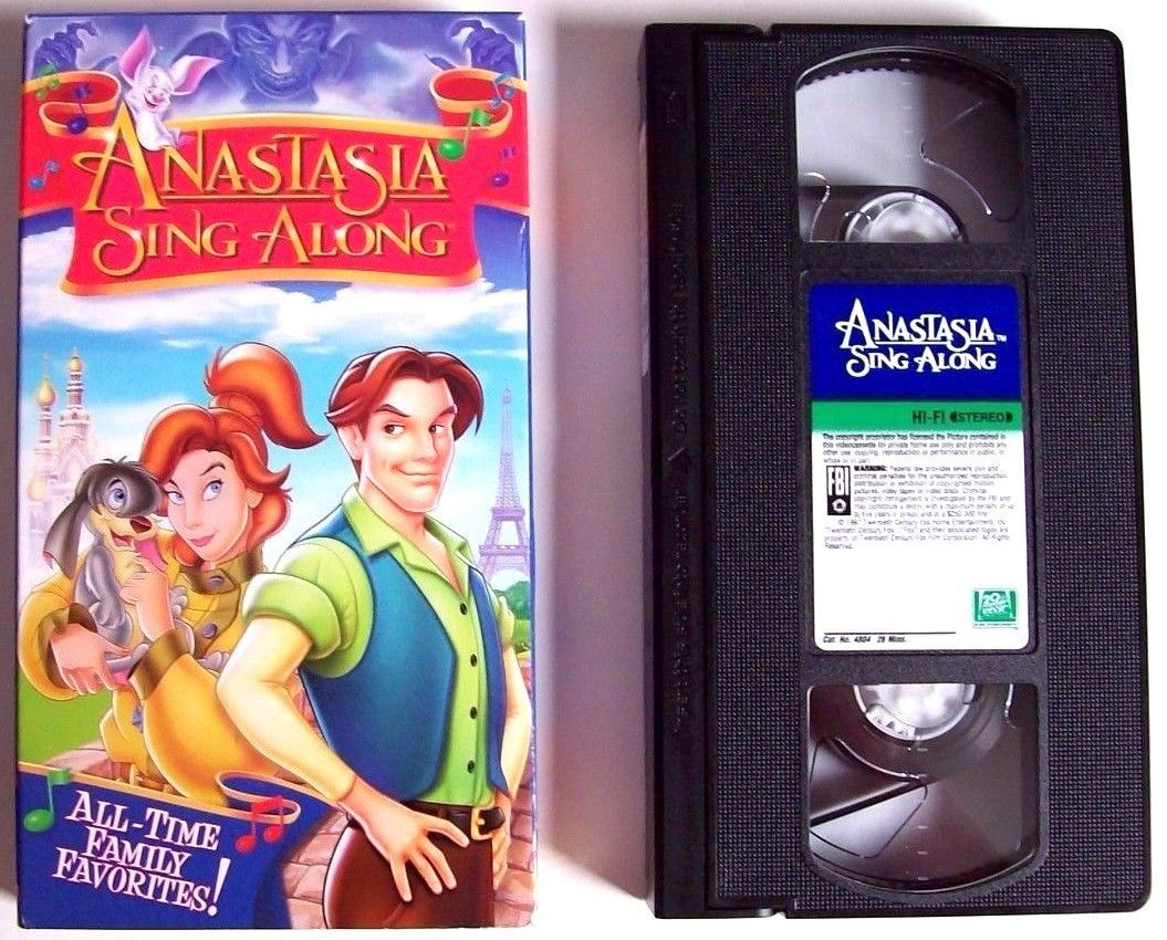 Sing Along Songs ANASTASIA Video VHS 1997 EXCELLENT Tested - VHS Tapes