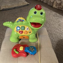 Vtech Chomp &amp; Count Dino Snack on Color and Counting Fun And Small Guita... - $14.03